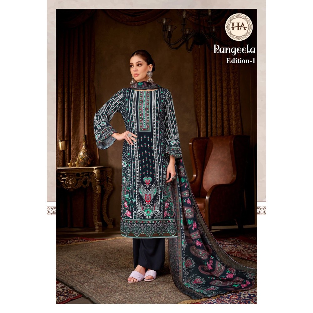 RANGEELA 1 ALOK SUITS   (Cotton Dupatta)