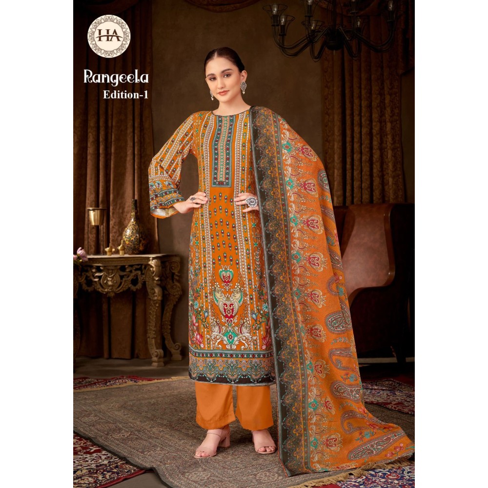 RANGEELA 1 ALOK SUITS   (Cotton Dupatta)