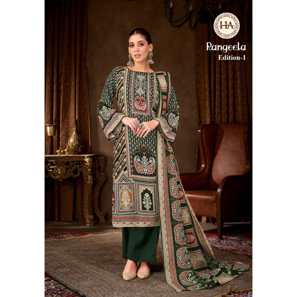 RANGEELA 1 ALOK SUITS   (Cotton Dupatta)