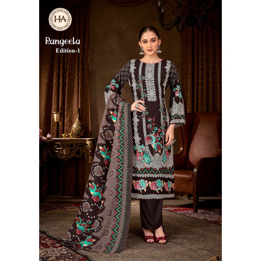 RANGEELA 1 ALOK SUITS   (Cotton Dupatta)