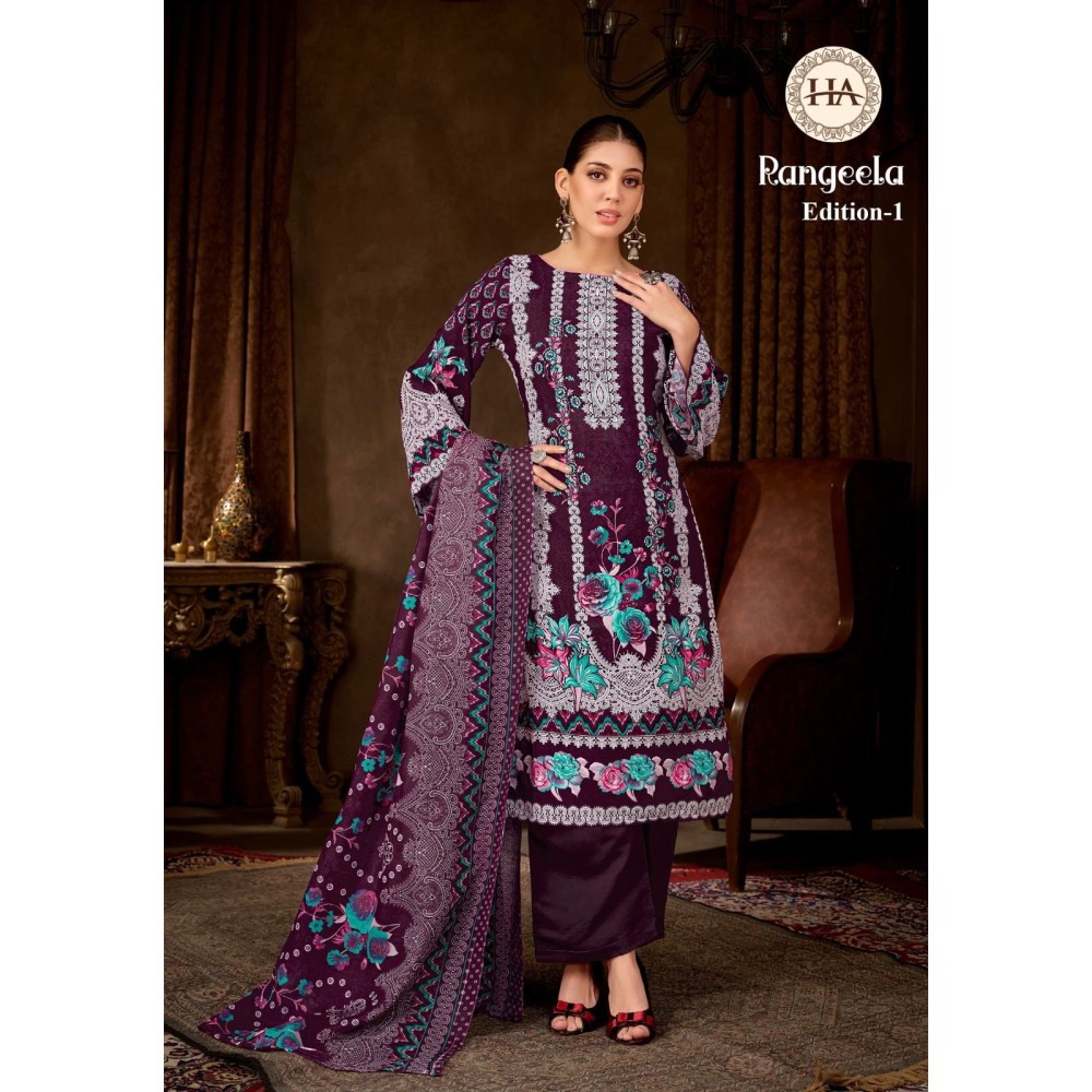 RANGEELA 1 ALOK SUITS   (Cotton Dupatta)