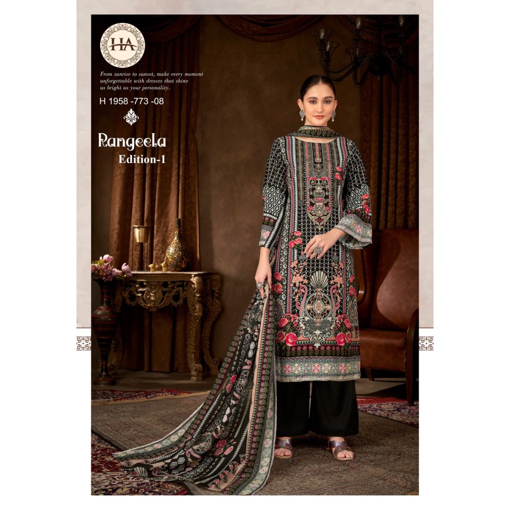 RANGEELA 1 ALOK SUITS   (Cotton Dupatta)
