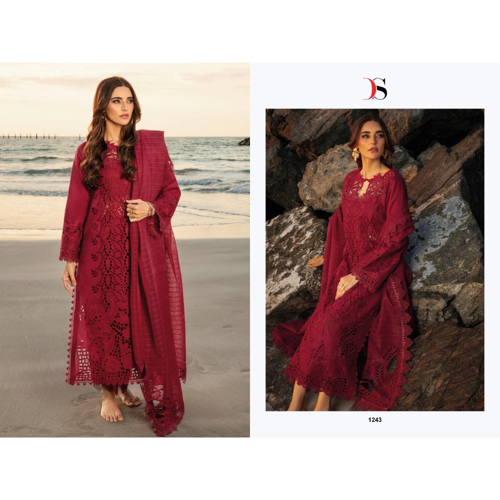 RANGRASIYA PREMIUM LAWN 25-2 BY DEEPSY (Cotton Dupatta)