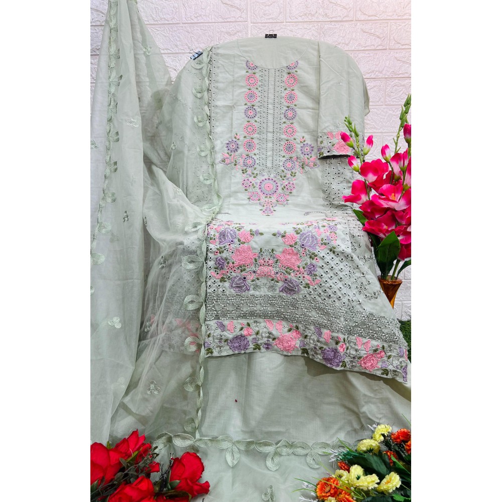 RANGREZ 25 VOL 1 LUXURY LAWN COLLECTION AFROZEH (Cotton Dupatta)