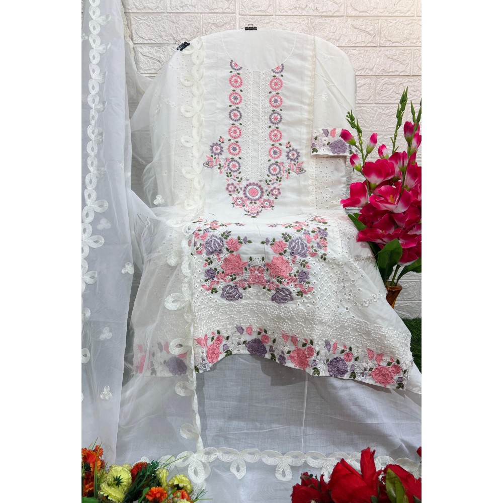RANGREZ 25 VOL 1 LUXURY LAWN COLLECTION AFROZEH (Cotton Dupatta)