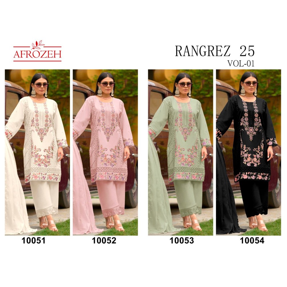 RANGREZ 25 VOL 1 LUXURY LAWN COLLECTION AFROZEH (Cotton Dupatta)