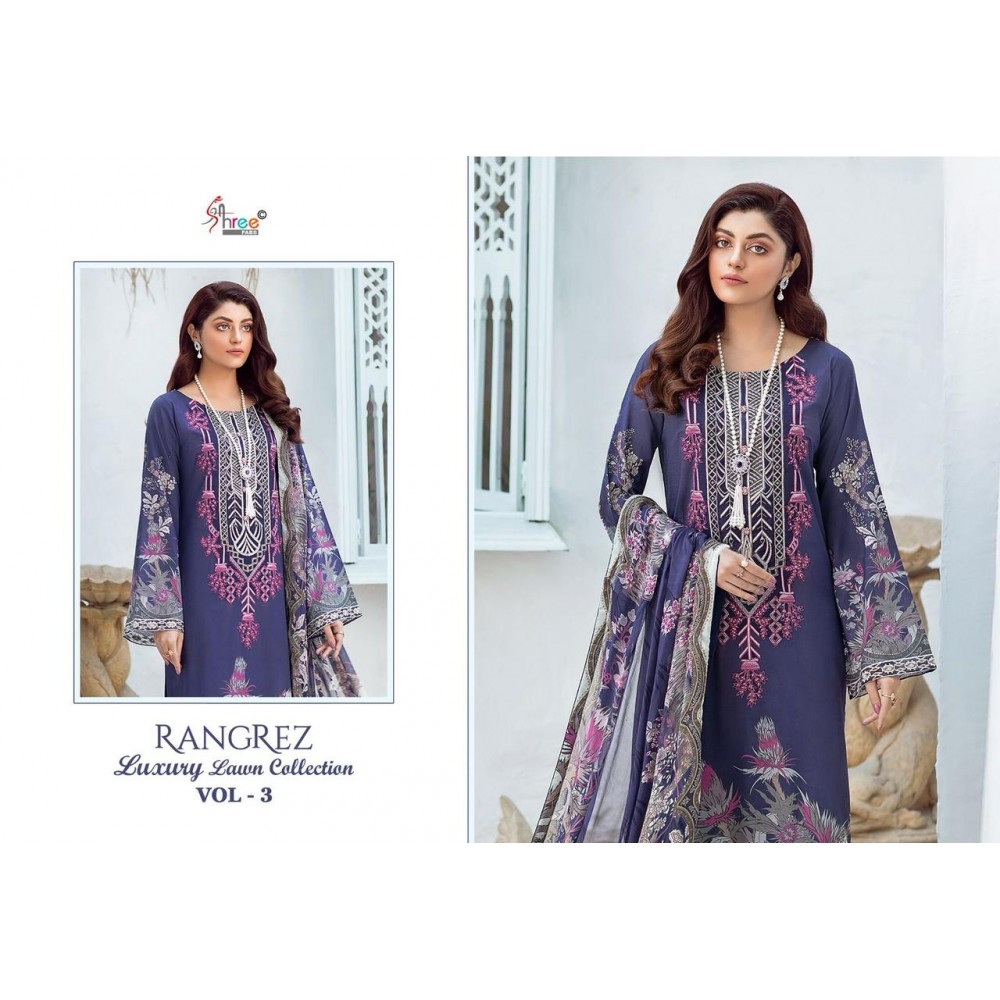 RANGREZ LUXURY LAWN COLLECTION VOL 3 SHREE (Chiffon Dupatta)