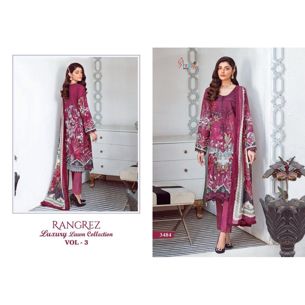 RANGREZ LUXURY LAWN COLLECTION VOL 3 SHREE (Chiffon Dupatta)