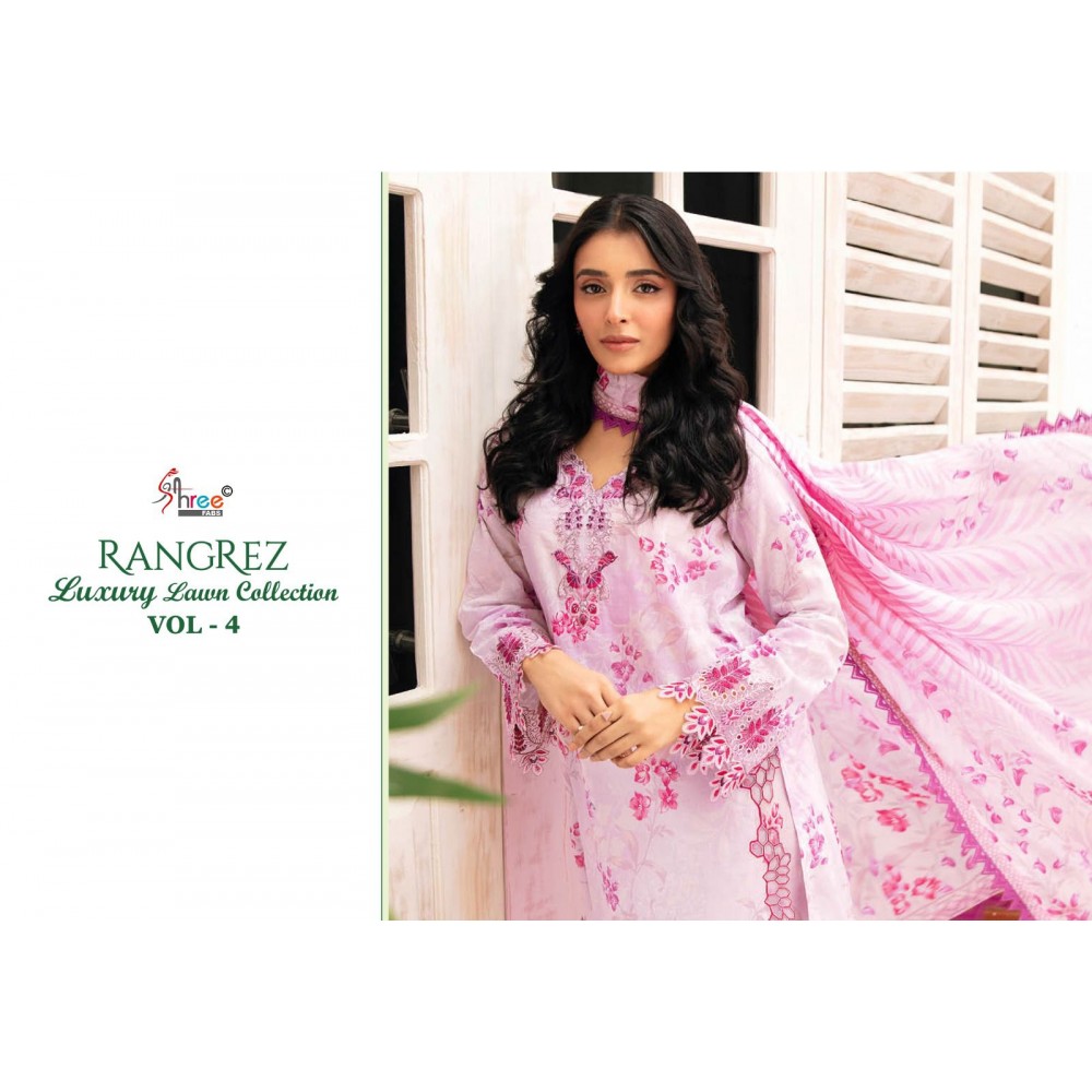 RANGREZ LUXURY LAWN COLLECTION VOL 4 SHREE (Cotton Dupatta)