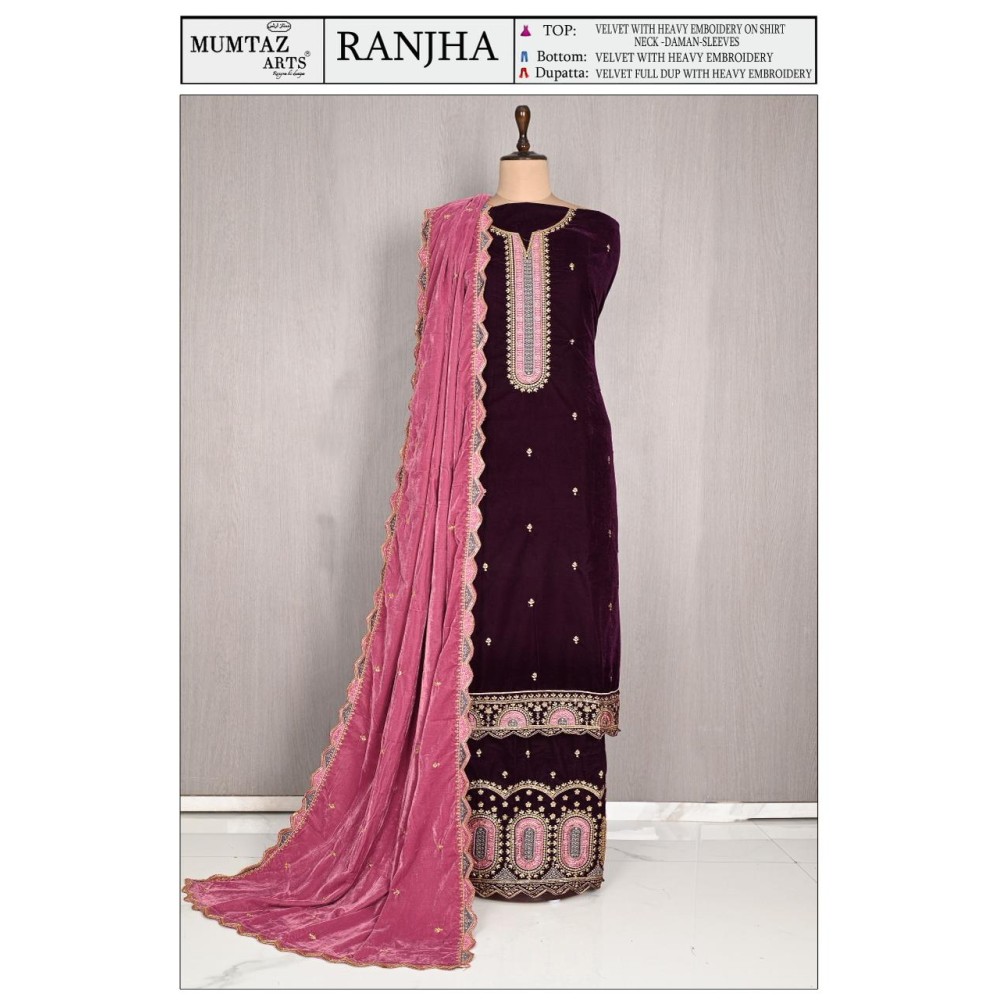 RANJHA VELVET MUMTAZ ARTS (winter Collection)