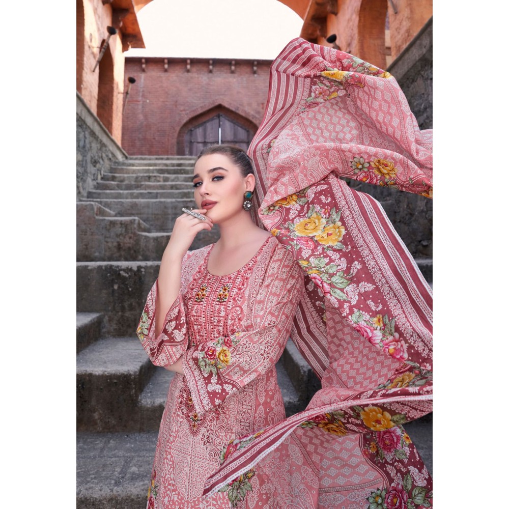 RIHAANA 10 ALOK SUITS  (Cotton dupatta)