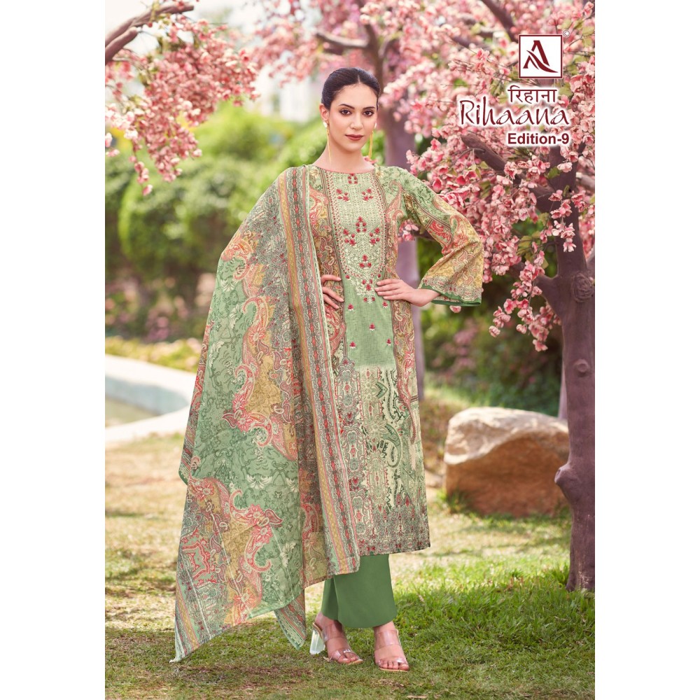 RIHAANA 9 ALOK SUITS  (Cotton dupatta)