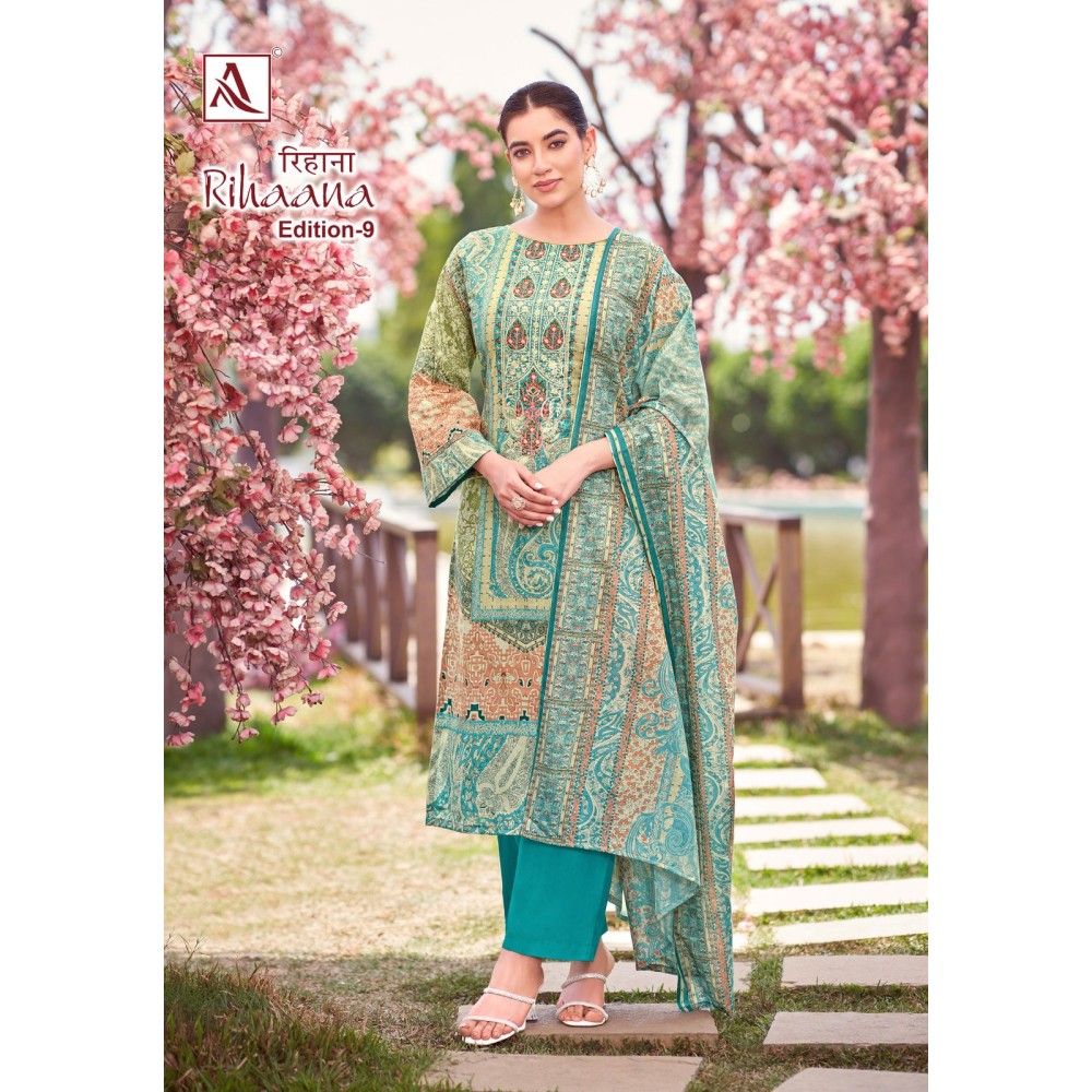 RIHAANA 9 ALOK SUITS  (Cotton dupatta)