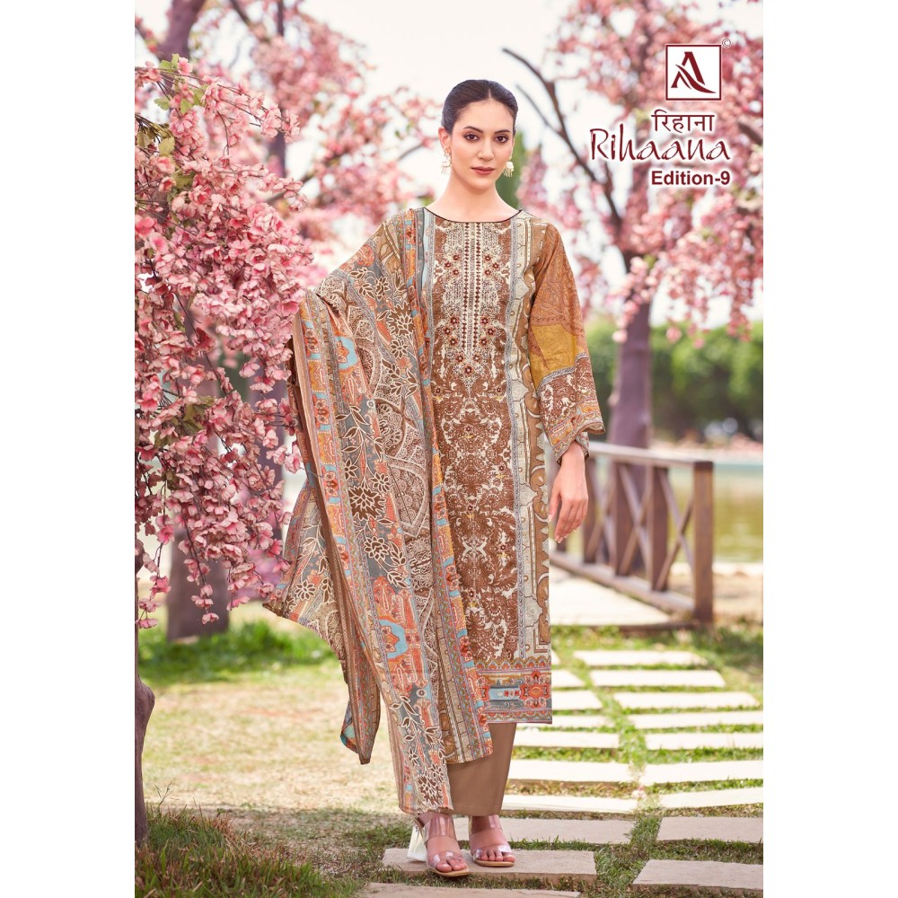 RIHAANA 9 ALOK SUITS  (Cotton dupatta)