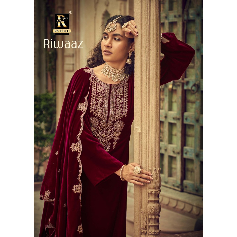 RIWAAZ VELVET RK GOLD (Winter Collection)