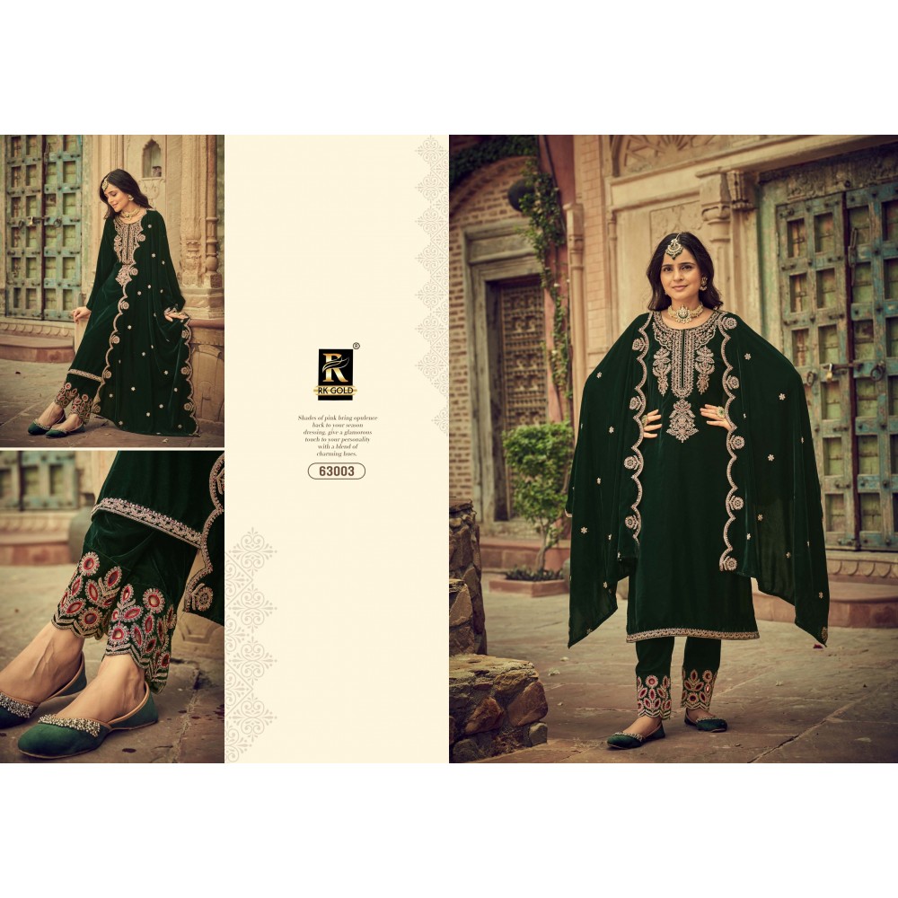 RIWAAZ VELVET RK GOLD (Winter Collection)