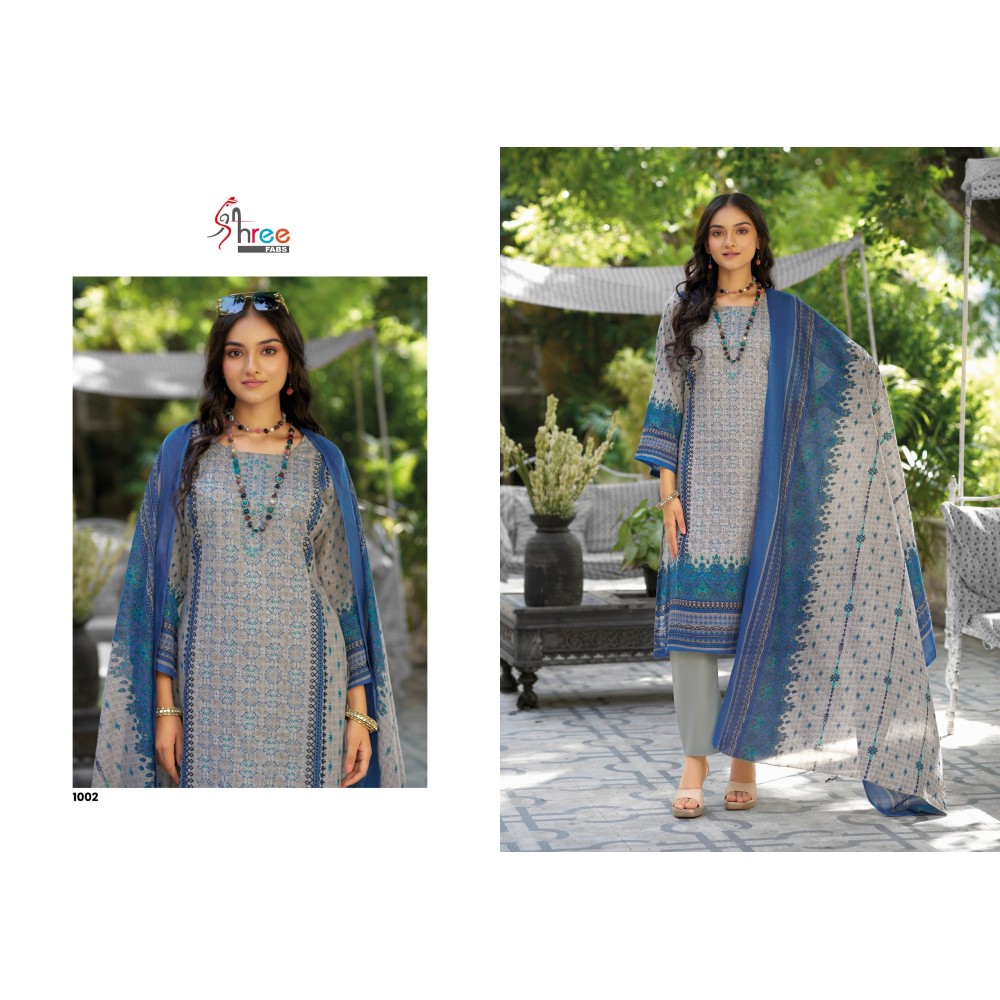 RIWAYAT LAWN EMB COLLECTION 2025 SHREE (cotton Dupatta)