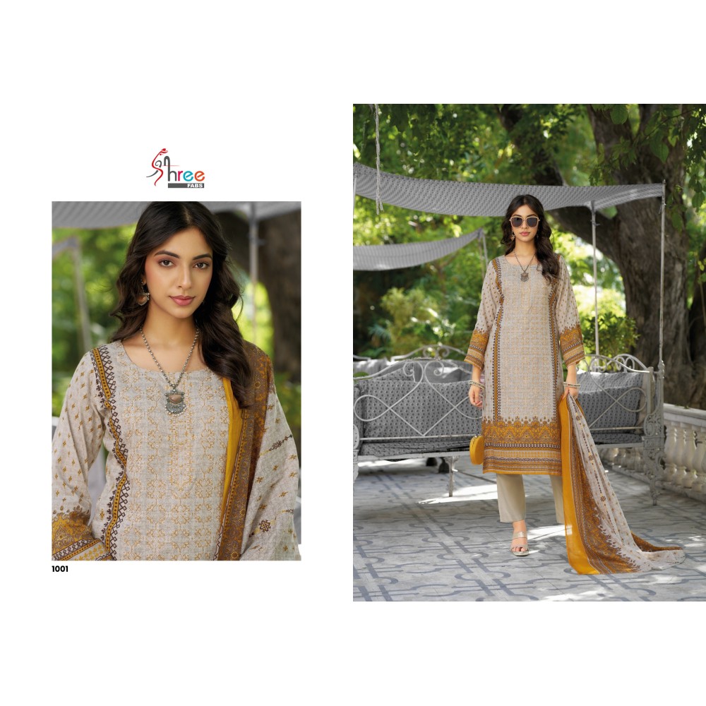 RIWAYAT LAWN EMB COLLECTION 2025 SHREE (cotton Dupatta)