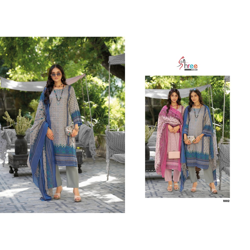 RIWAYAT LAWN EMB COLLECTION 2025 SHREE (cotton Dupatta)