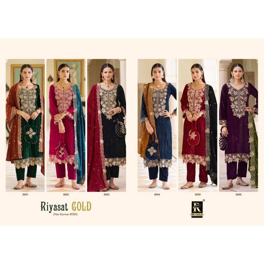 RIYASAT GOLD VELVET RK GOLD (Winter Collection)