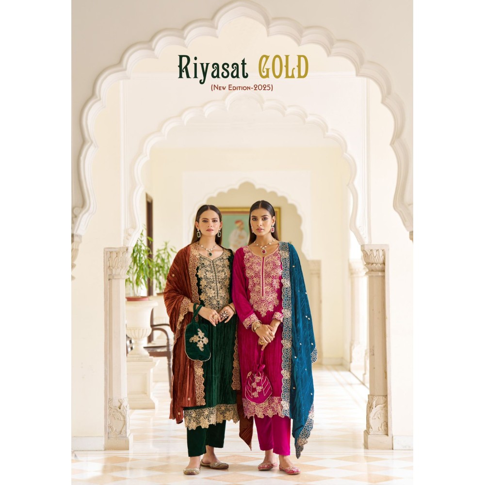 RIYASAT GOLD VELVET RK GOLD (Winter Collection)