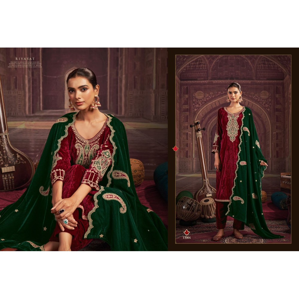 RIYASAT VOL 2 VELVET RK GOLD (Winter Collection)