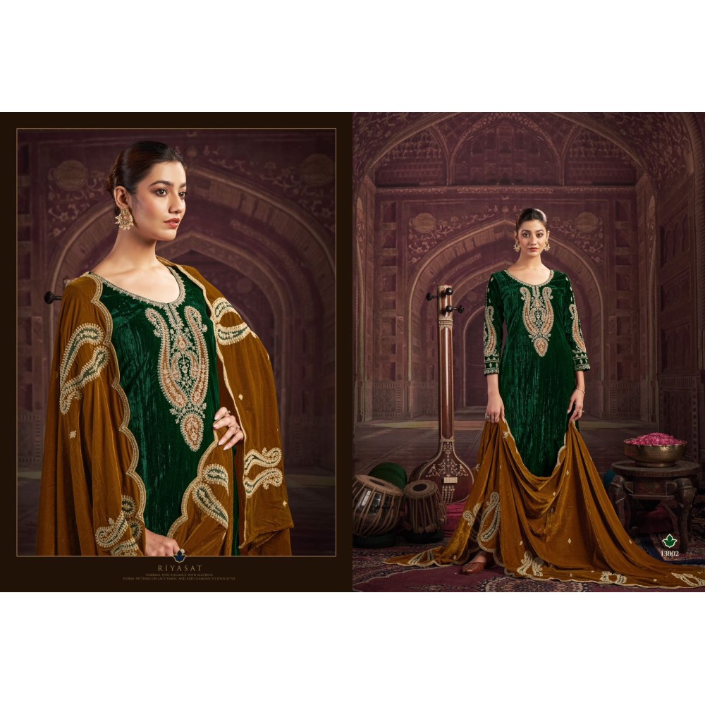 RIYASAT VOL 2 VELVET RK GOLD (Winter Collection)