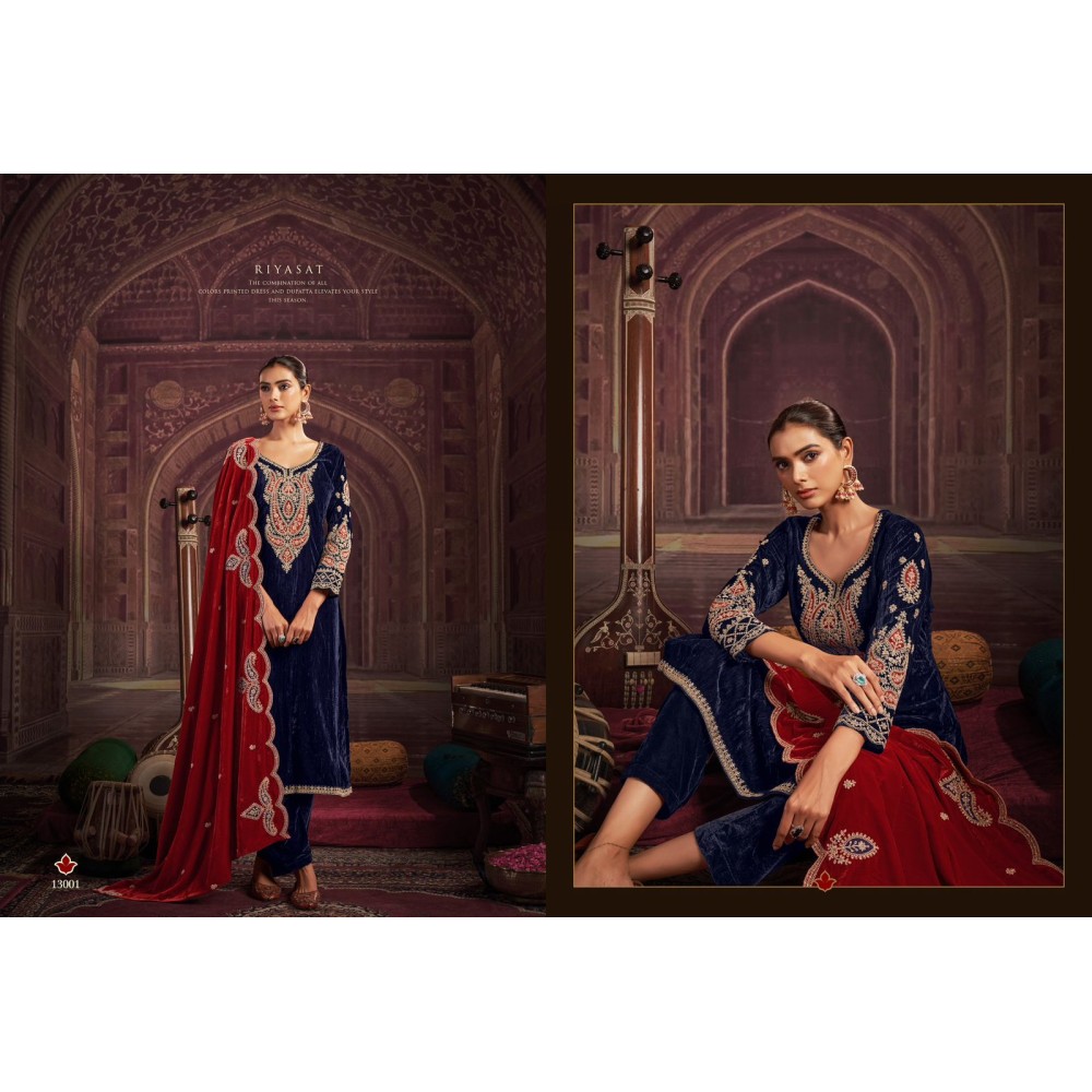 RIYASAT VOL 2 VELVET RK GOLD (Winter Collection)