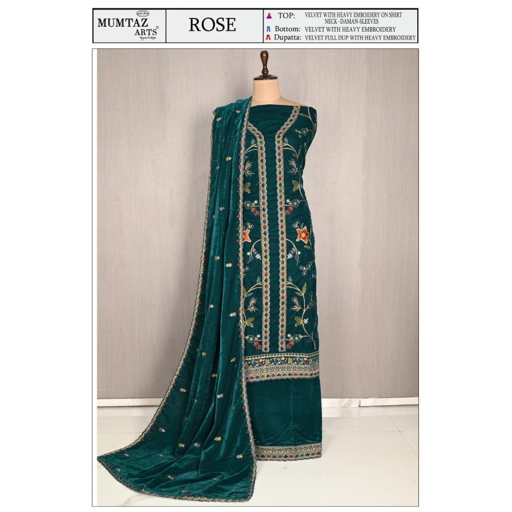 ROSE VELVET MUMTAZ ARTS (winter Collection)