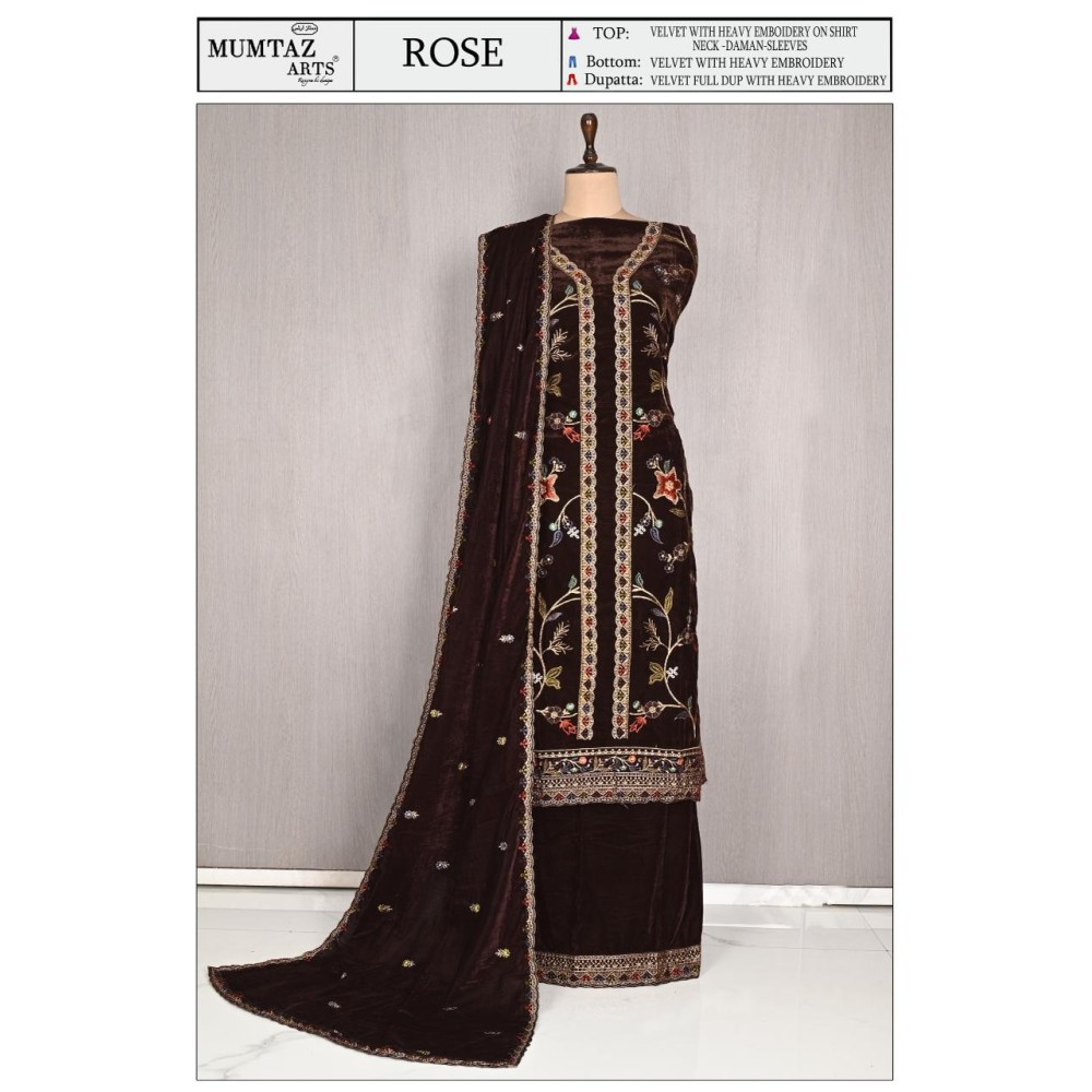 ROSE VELVET MUMTAZ ARTS (winter Collection)