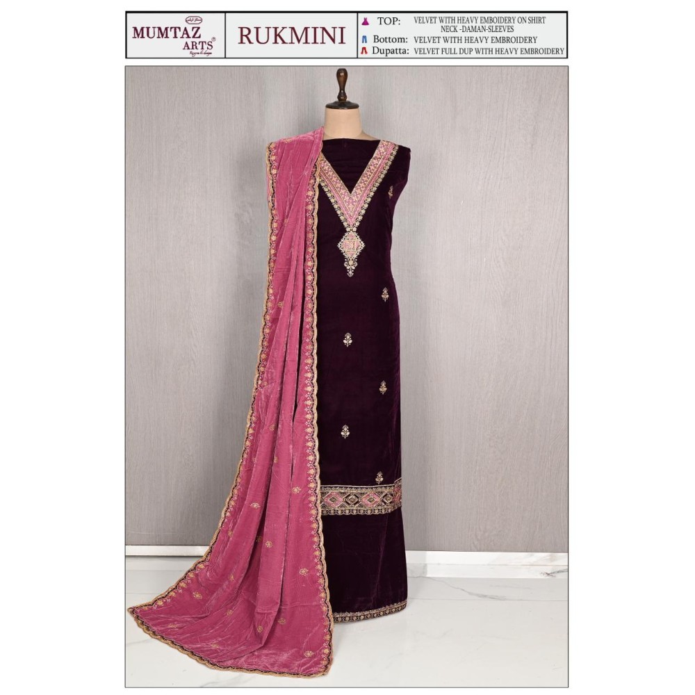 RUKMINI VELVET MUMTAZ ARTS (winter Collection)