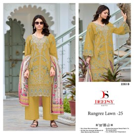 RUNGREZ LAWN 25 DEEPSY 2243 (cotton Dupatta)