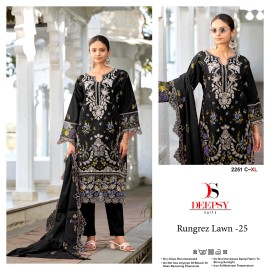 RUNGREZ LAWN 25 DEEPSY 2251 (cotton Dupatta)