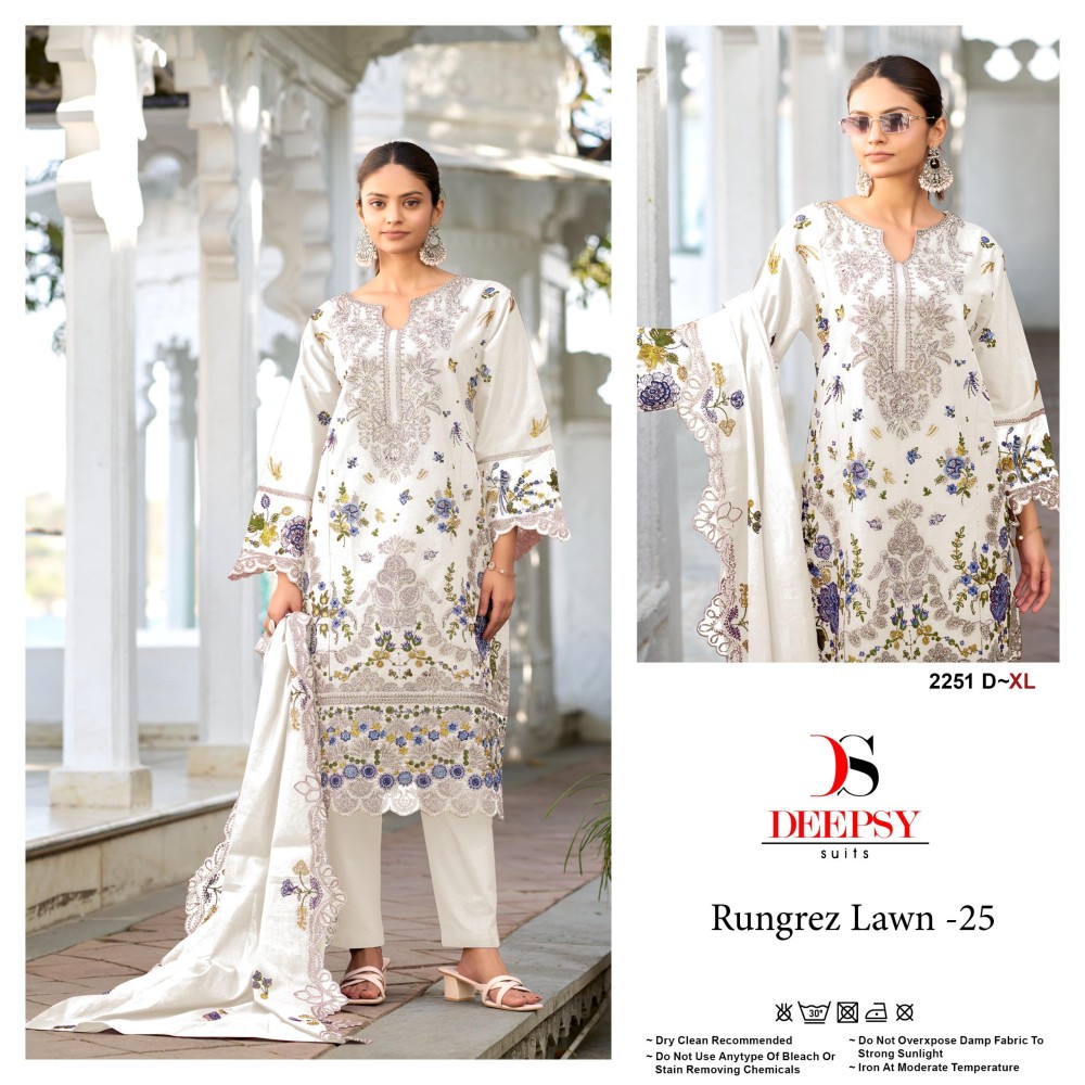RUNGREZ LAWN 25 DEEPSY 2251 (cotton Dupatta)