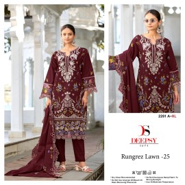 RUNGREZ LAWN 25 DEEPSY 2251 (cotton Dupatta)