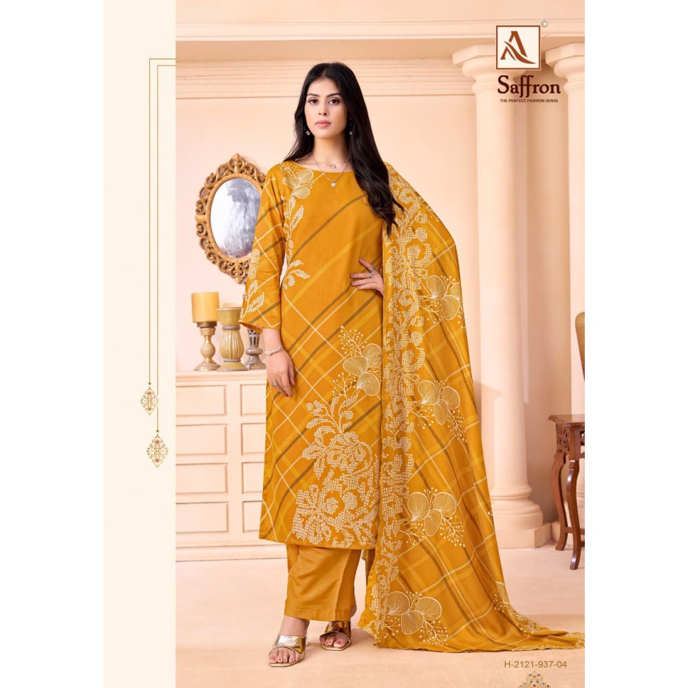 SAFFRON ALOK SUITS (Winter Collection)