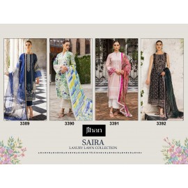 SAIRA LUXURY LAWN COLLECTION VOL1 JIHAN (Chiffon Dupatta)