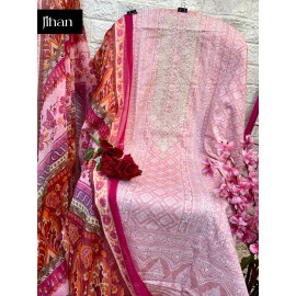 SAIRA LUXURY LAWN COLLECTION VOL1 JIHAN (Cotton Dupatta)