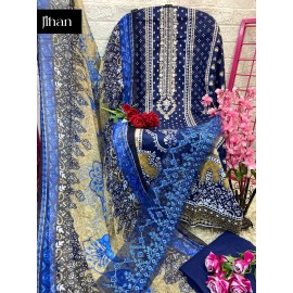 SAIRA LUXURY LAWN COLLECTION VOL1 JIHAN (Cotton Dupatta)