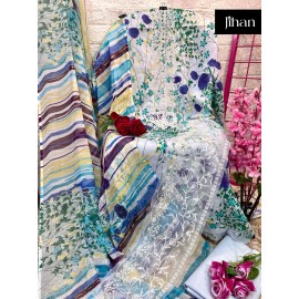 SAIRA LUXURY LAWN COLLECTION VOL1 JIHAN (Cotton Dupatta)