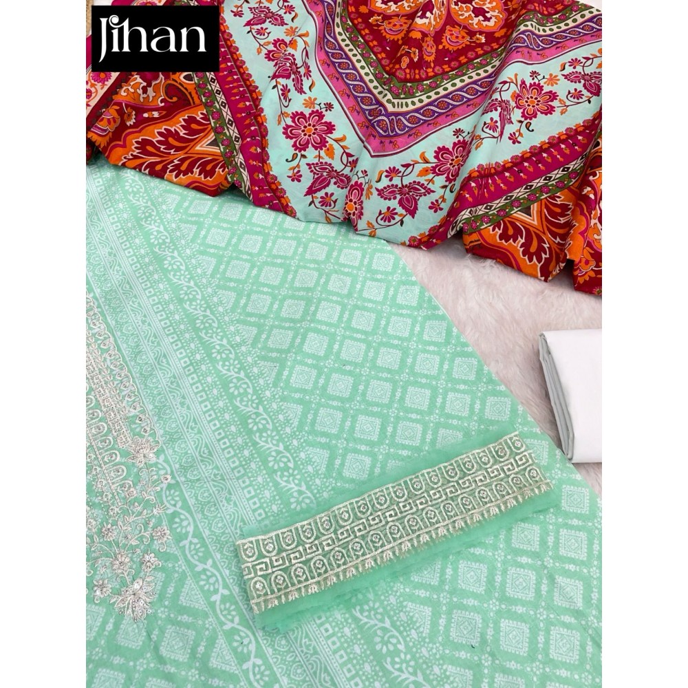 SAIRA LUXURY LAWN COLLECTION VOL2 JIHAN (Cotton Dupatta)