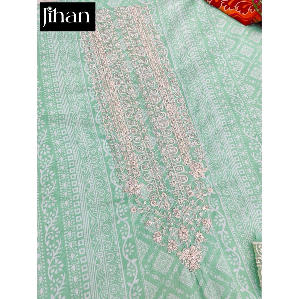 SAIRA LUXURY LAWN COLLECTION VOL2 JIHAN (Chiffon Dupatta)