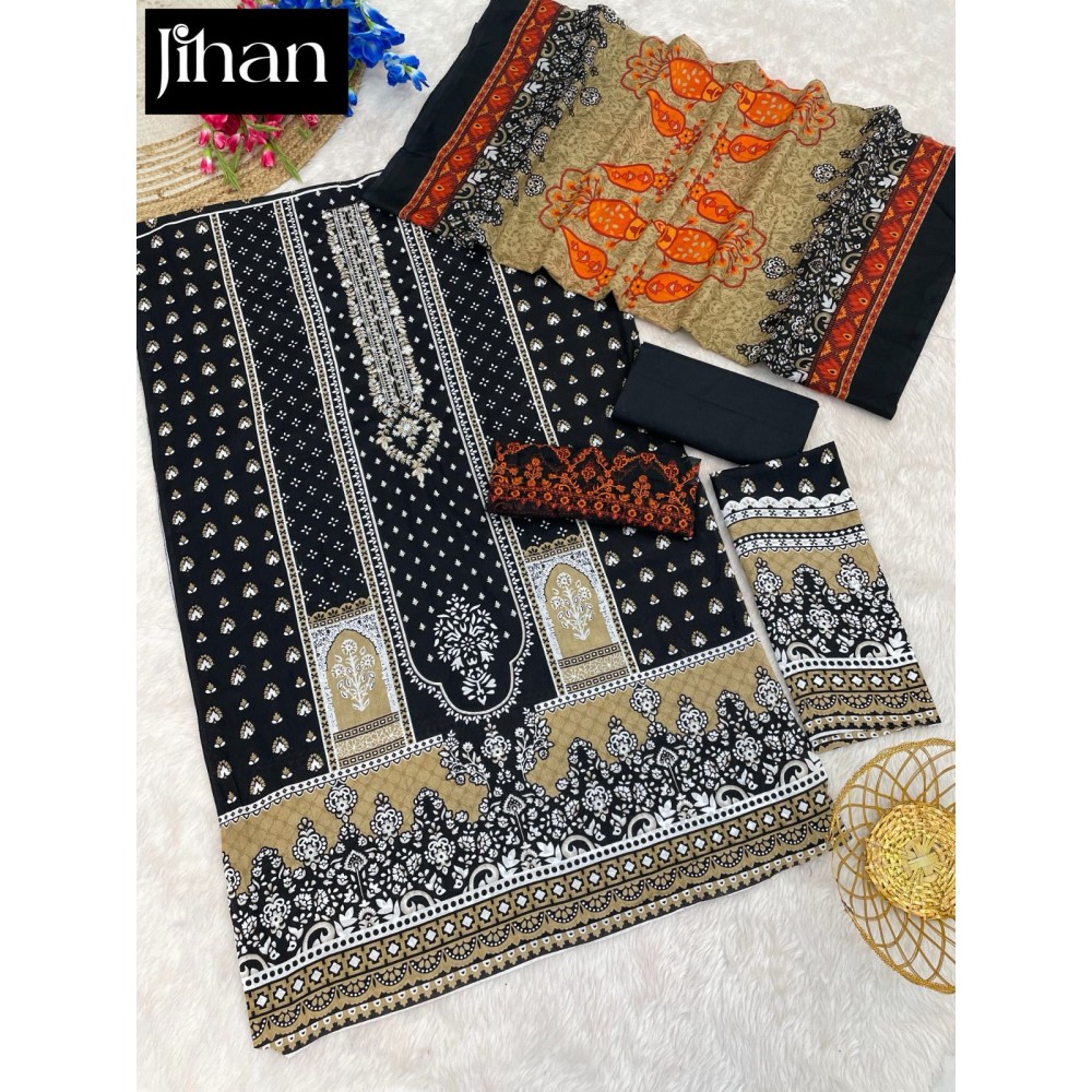 SAIRA LUXURY LAWN COLLECTION VOL2 JIHAN (Cotton Dupatta)