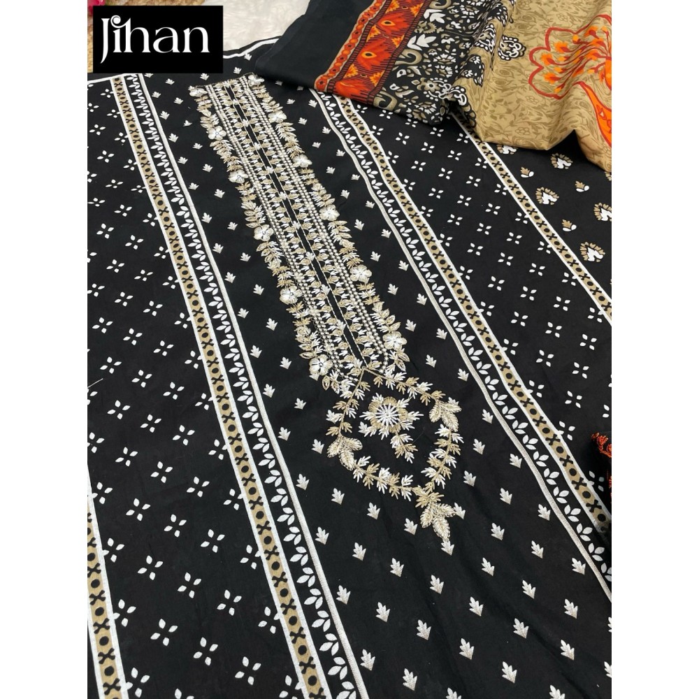 SAIRA LUXURY LAWN COLLECTION VOL2 JIHAN (Cotton Dupatta)