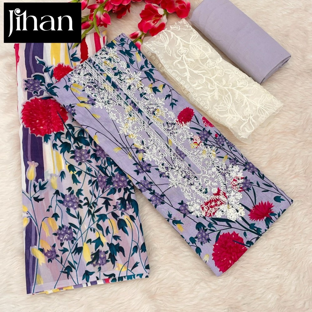 SAIRA LUXURY LAWN COLLECTION VOL2 JIHAN (Cotton Dupatta)