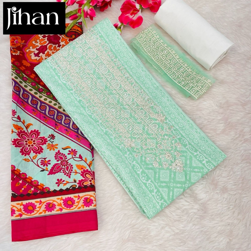 SAIRA LUXURY LAWN COLLECTION VOL2 JIHAN (Chiffon Dupatta)