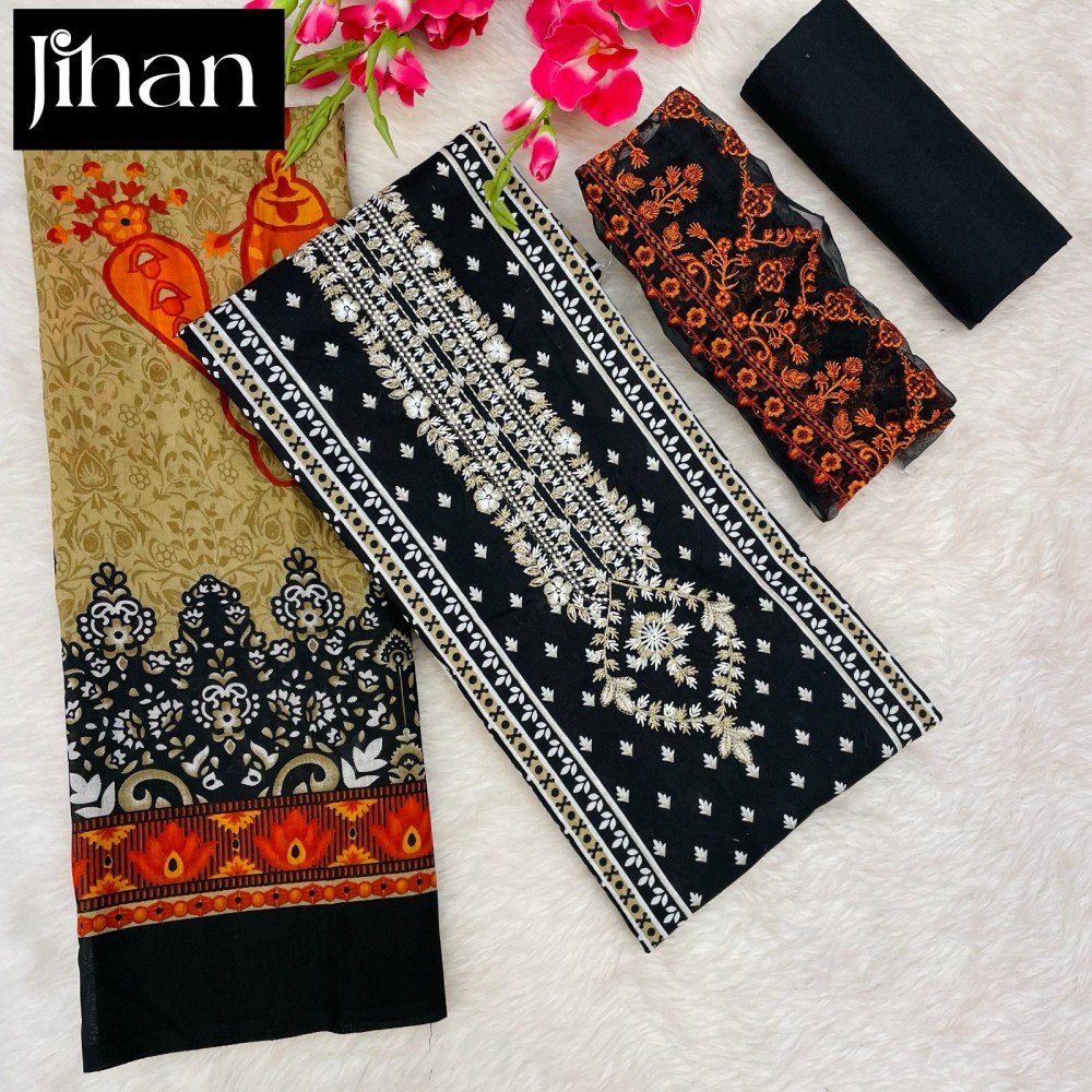 SAIRA LUXURY LAWN COLLECTION VOL2 JIHAN (Chiffon Dupatta)