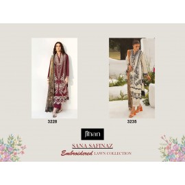 SANA SAFINAZ EMBROIDERED LAWN COLLECTION 3228 AND 3235 JIHAN (Chiffon Dupatta)