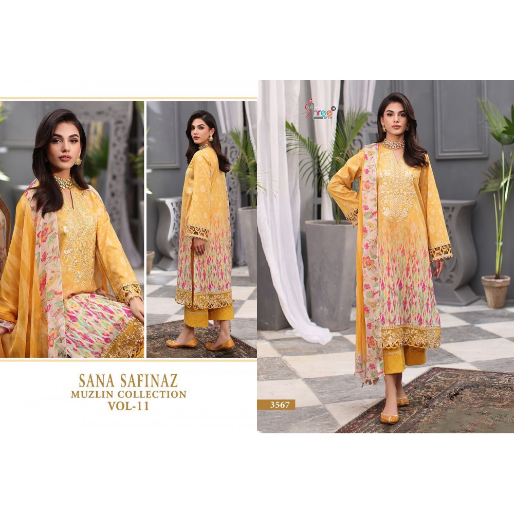 SANA SAFINAZ MUZLIN COLLECTION VOL 11 SHREE (Chiffon Dupatta)