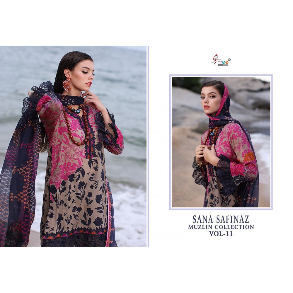 SANA SAFINAZ MUZLIN COLLECTION VOL 11 SHREE (Cotton Dupatta)